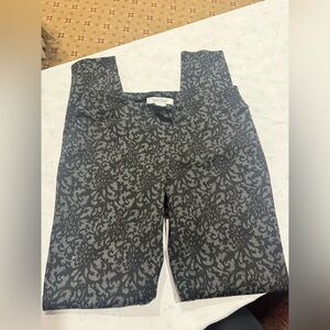 White House Black Market Black and Gray Patterned Pants
